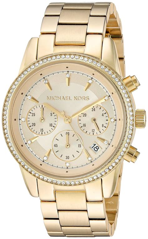 michael kors ritz chronograaf horloge mk6356|Amazon.com: Michael Kors Ritz Chronograph Gold.